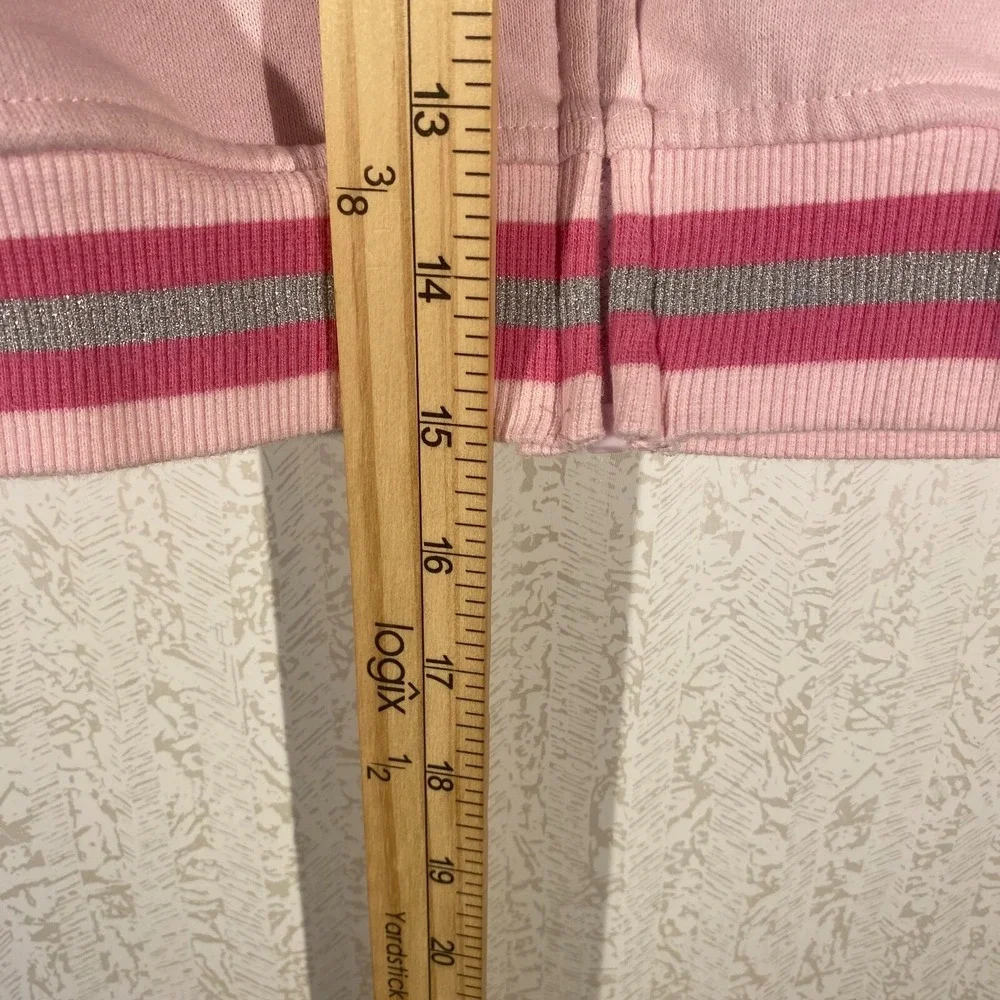 Barbie Girls Pink‎ Embroidered Barbie Core Doll Full Zip Hooded Jacket Size 5